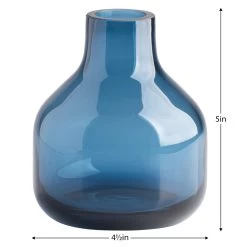 Beau Mini Bottle 5h" Glass Vase - Blue 12 Beau Mini Bottle 5h" Glass Vase - Blue -Chic Furniture Shop 27059 z 4 lg