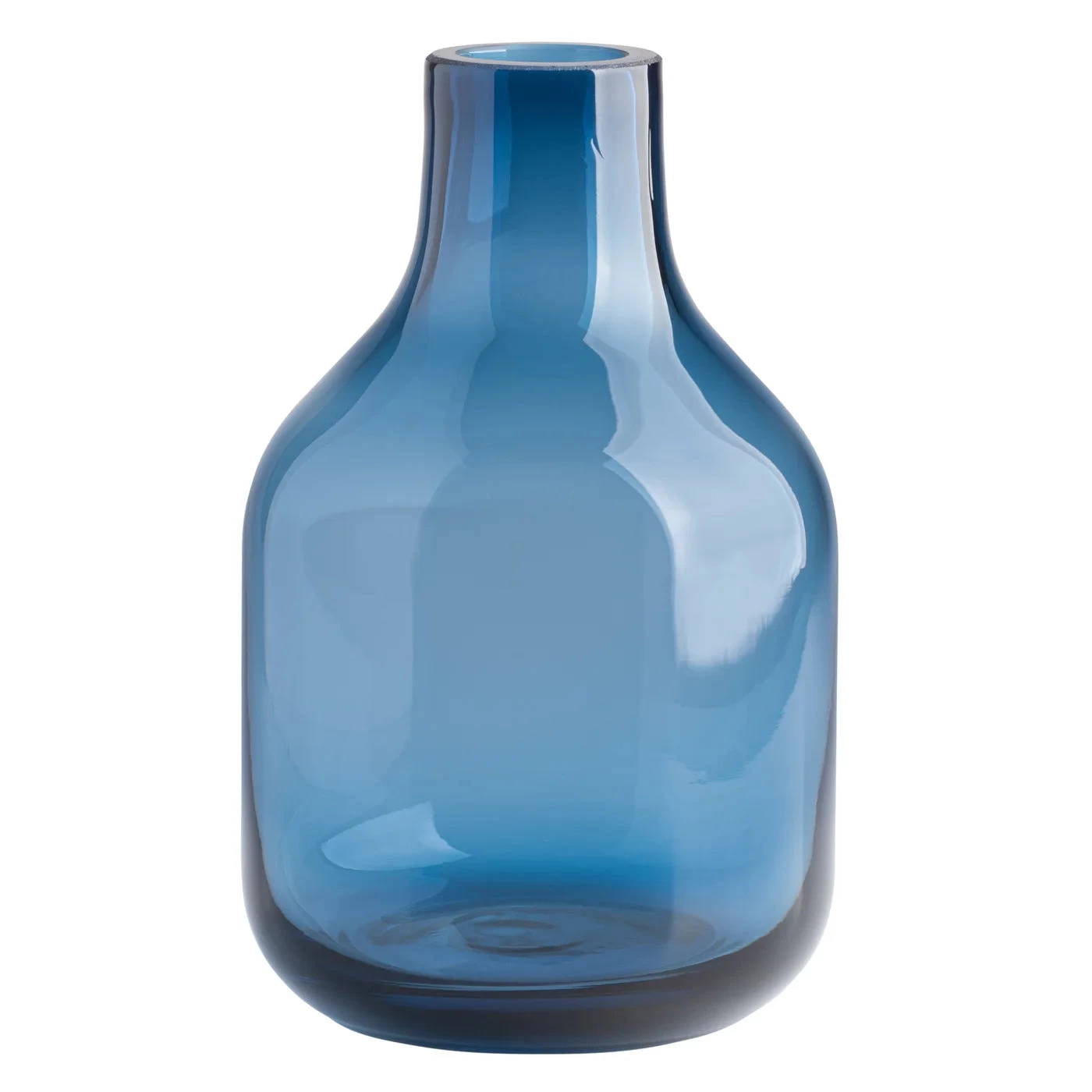 Beau Mini Bottle 8h" Glass Vase - Blue 6 Beau Mini Bottle 8h" Glass Vase - Blue - Image 4