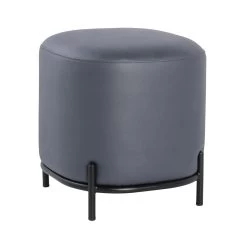 Pender Pin Leg Vegan Faux Leather Stool - Midnight Blue