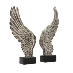 Guardian Antique Black Wings 2 Piece 20h" Decor Sculpture Set -Chic Furniture Shop 27111 z 2 lg