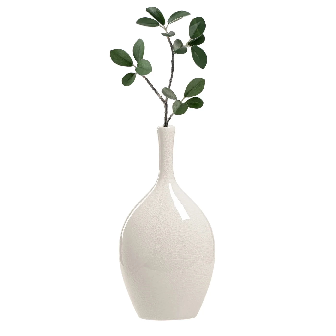 Lilo White Crackle Ceramic 8.75h" Vase 7 Lilo White Crackle Ceramic 8.75h" Vase - Image 5
