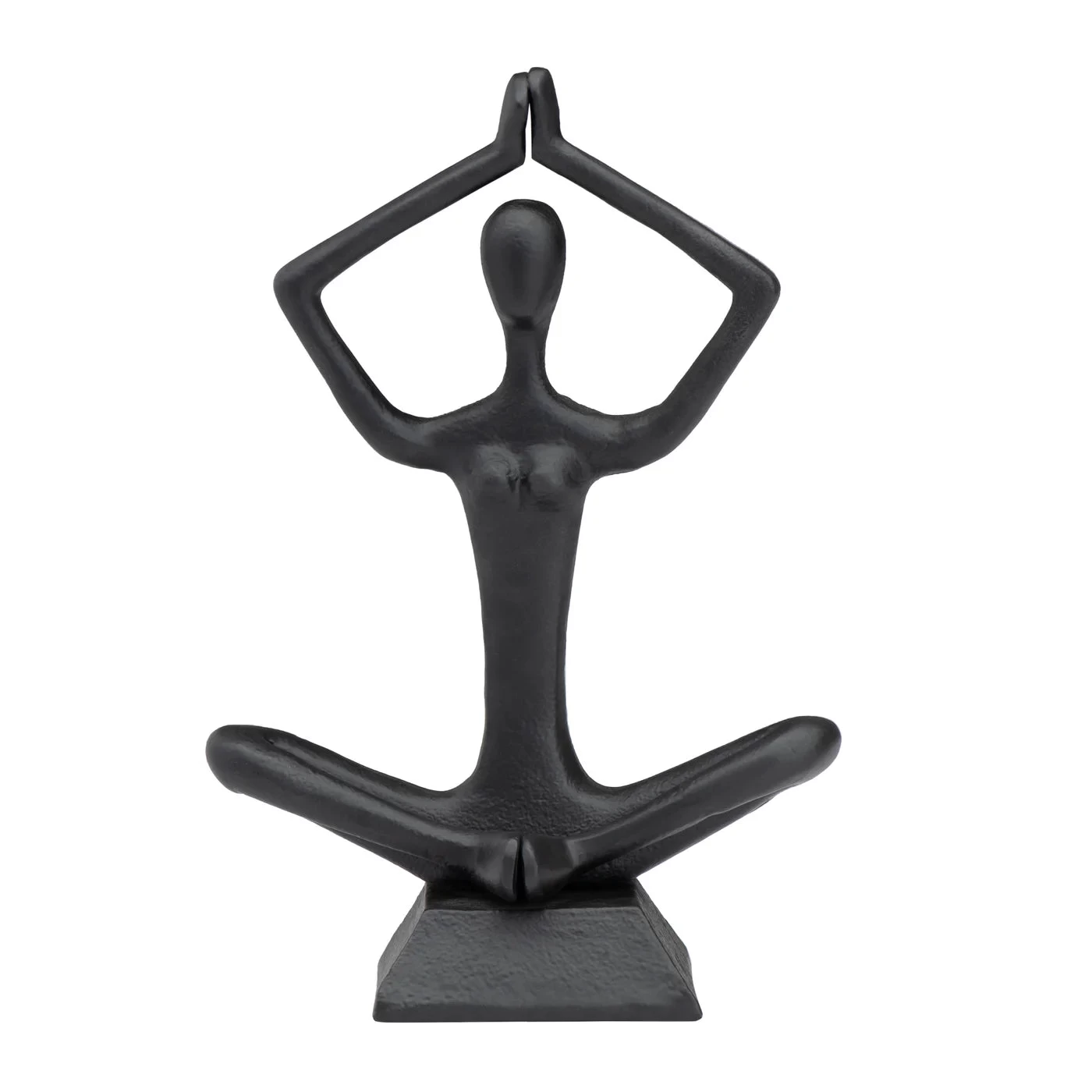 Zen Yoga Black Aluminum Decor Sculpture - Arms Up 4 Zen Yoga Black Aluminum Decor Sculpture - Arms Up - Image 2