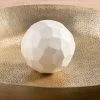 Faceted 3" Acrylic Decor Ball - Ivory White 1 Faceted 3" Acrylic Decor Ball - Ivory White -Chic Furniture Shop 27263 z lg