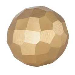 Faceted 3" Acrylic Decor Ball - Brushed Gold -Chic Furniture Shop 27265 z 1 lg