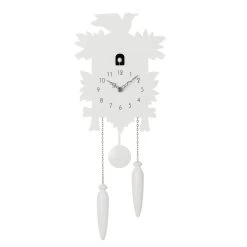 Modern Motion Cuckoo Clock With Removable Pendulum - White