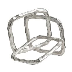 Trio Square Frame 6h" Aluminum Decor Sculpture - Silver -Chic Furniture Shop 27360 z 2 lg