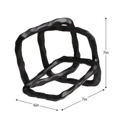 Trio Square Frame 6h" Aluminum Decor Sculpture - Black -Chic Furniture Shop 27362 z 3 lg