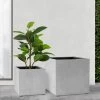 Aria Polystone Cement Grey 2 Piece Square Planters With Liners Set 2 Aria Polystone Cement Grey 2 Piece Square Planters With Liners Set -Chic Furniture Shop 27419 z lg