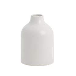 Komi 5.5h" Ceramic Bottle Vase - White -Chic Furniture Shop 27441 z 1 lg