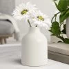 Komi 5.5h" Ceramic Bottle Vase - White -Chic Furniture Shop 27441 z lg