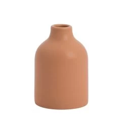 Komi 5.5h" Ceramic Bottle Vase - Terracotta -Chic Furniture Shop 27444 z 1 lg
