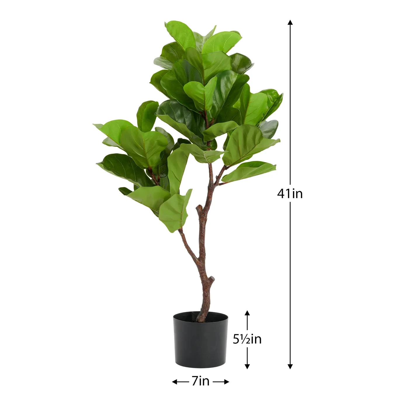 Fiddleleaf Tree 41h" Potted Faux Plant 5 Fiddleleaf Tree 41h" Potted Faux Plant - Image 3
