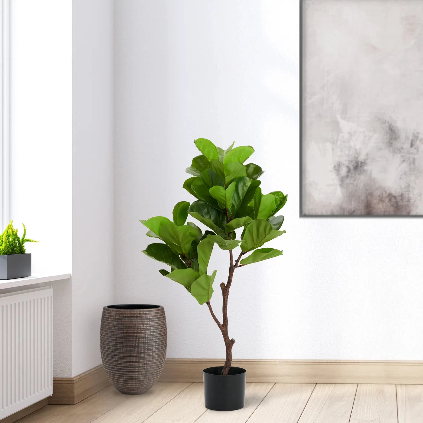 Fiddleleaf Tree 41h" Potted Faux Plant 3 Fiddleleaf Tree 41h" Potted Faux Plant