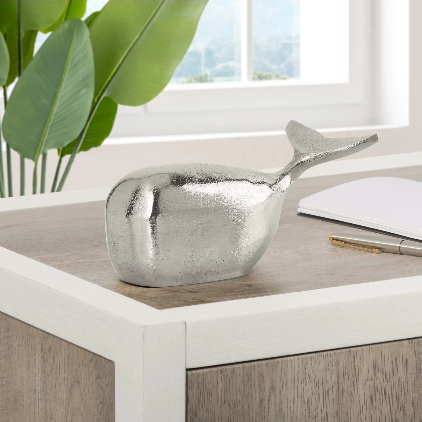 Whale 3.5h" Aluminum Decor Sculpture 3 Whale 3.5h" Aluminum Decor Sculpture