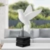 Hummingbird 21h" White Polystone Decor Sculpture On Stand 1 Hummingbird 21h" White Polystone Decor Sculpture On Stand -Chic Furniture Shop 27475 z lg