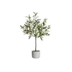 Olive Tree 28h" Cement Potted Faux Plant -Chic Furniture Shop 27510 z 1 lg
