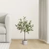 Olive Tree 28h" Cement Potted Faux Plant