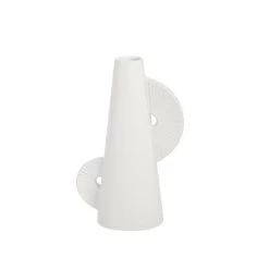 Calypso Two Tone 8h" White Ceramic Tapered Vase 11 Calypso Two Tone 8h" White Ceramic Tapered Vase -Chic Furniture Shop 27563 z 1 lg