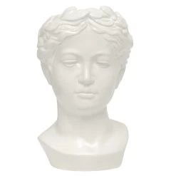 Grecian Face Two Tone 9.5h" Ceramic Vase -Chic Furniture Shop 27570 z 1 lg