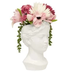 Grecian Face Two Tone 9.5h" Ceramic Vase -Chic Furniture Shop 27570 z 5 lg