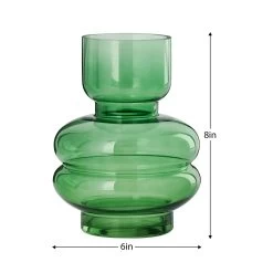 Riva Multi Bulb Green Glass 8h" Vase -Chic Furniture Shop 27580 z 3 lg