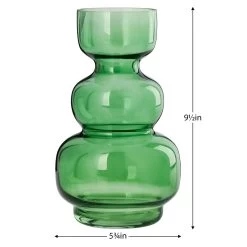 Riva Multi Bulb Green Glass 9.5h" Vase -Chic Furniture Shop 27581 z 3 lg