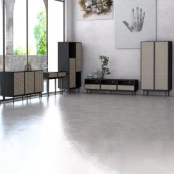 Cane Console Table - Matte Black -Chic Furniture Shop 2761 var scene 8 full 1800x1800 c9431557 0da4 4403 b53c f24ce2bd6161