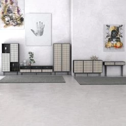 Cane Console Table - Matte Black -Chic Furniture Shop 2761 var scene 9 full 1800x1800 219c0ddd db2a 4548 987b c4b56b154943