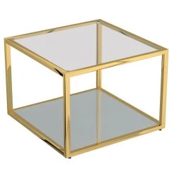 Casini 3pc Small Coffee Table Set In Gold -Chic Furniture Shop 303 632GL S 3
