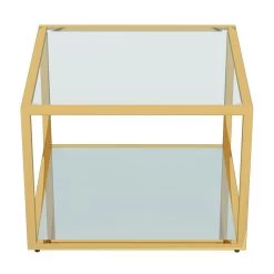 Casini 3pc Small Coffee Table Set In Gold -Chic Furniture Shop 303 632GL S 4