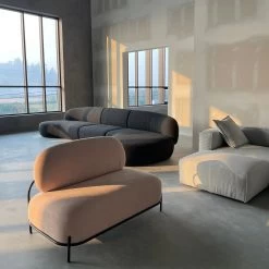 Moritz Sectional 3-Piece Chaise Facing Left In Licorice Boucle -Chic Furniture Shop 312248097 202693892121386 1475987366207572609 n