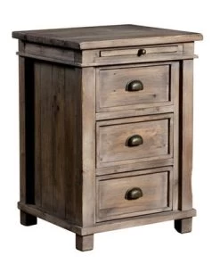 Sundried Reclaimed Pine Bedside Cabinet