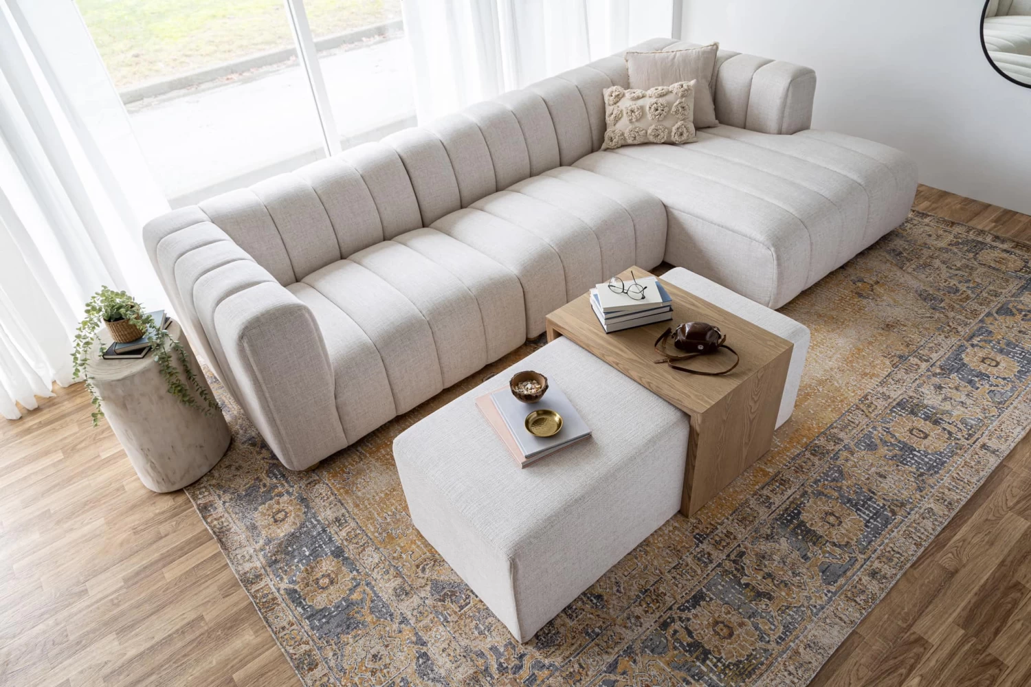 Jason 3 Pc Sectional Sofa – RHF Chaise - Coconut 5 Jason 3 Pc Sectional Sofa – RHF Chaise - Coconut - Image 3