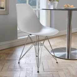 Eiffel Chair - White / Metal Base -Chic Furniture Shop 400 104297 3