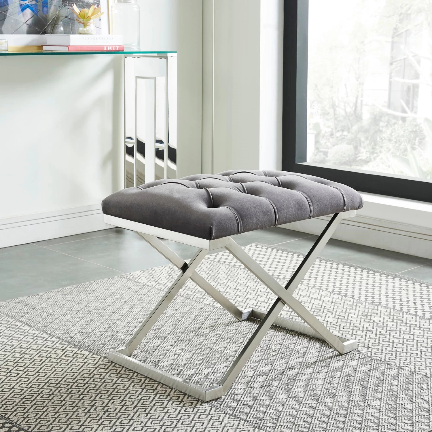 Aldo Single Bench - Grey 4 Aldo Single Bench - Grey - Image 2