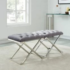 Aldo Single Bench - Grey 10 Aldo Single Bench - Grey -Chic Furniture Shop 401 103GY 3