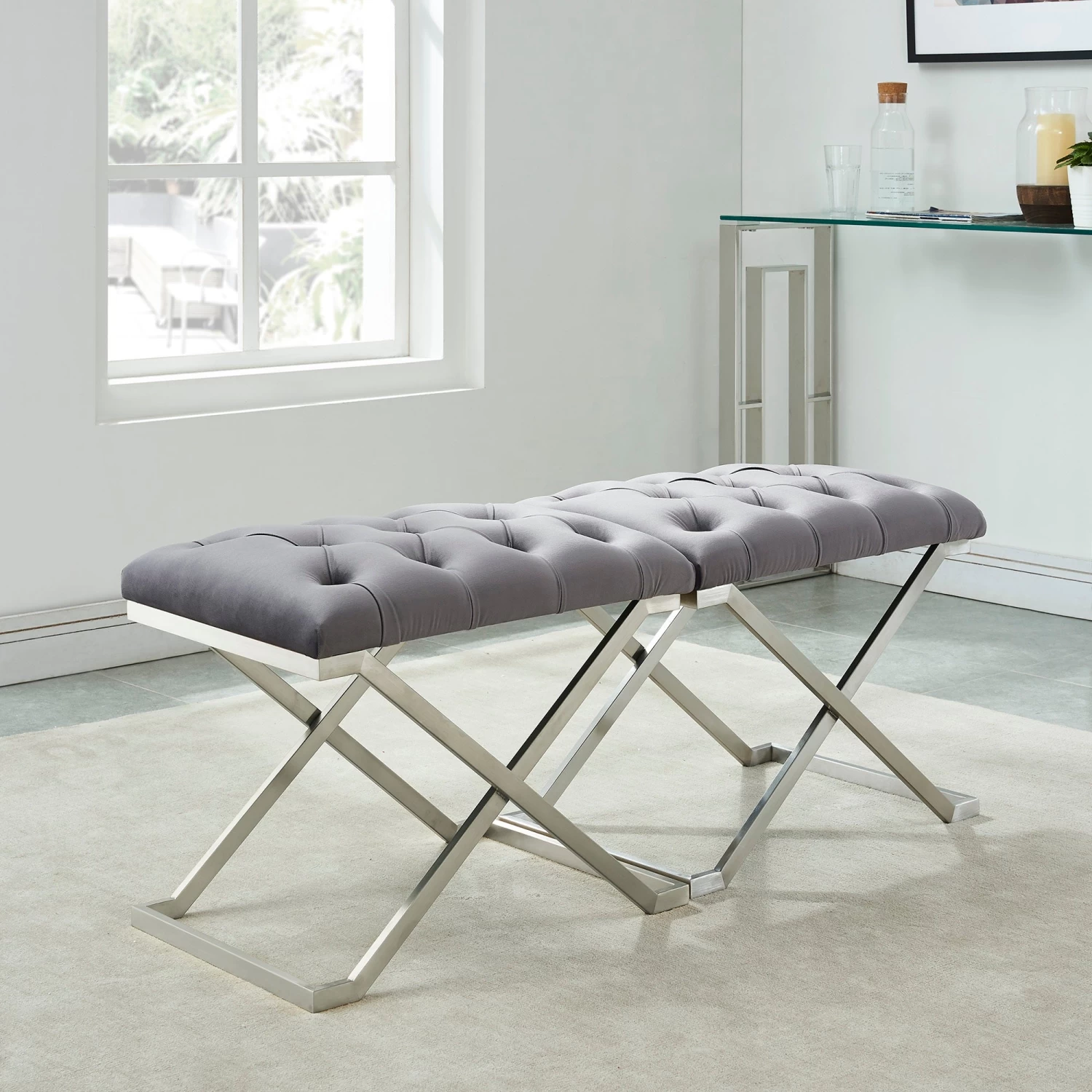 Aldo Single Bench - Grey 5 Aldo Single Bench - Grey - Image 3