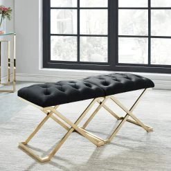 Rada Single Bench - Black -Chic Furniture Shop 401 404BK 3