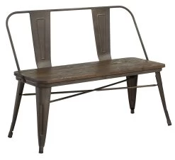 Modus Bench With Back In Gunmetal