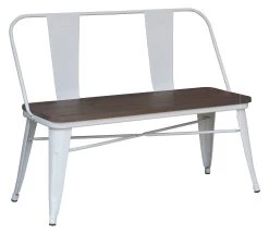 Modus Bench With Back In White