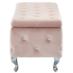 Monique Rectangular Storage Ottoman - Pink -Chic Furniture Shop 402 130BSH 2