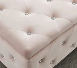 Monique Rectangular Storage Ottoman - Pink -Chic Furniture Shop 402 130BSH 5