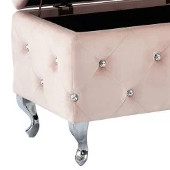 Monique Rectangular Storage Ottoman - Pink -Chic Furniture Shop 402 130BSH 6