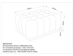 Magnum Grey Ottoman -Chic Furniture Shop 402 447GY LD