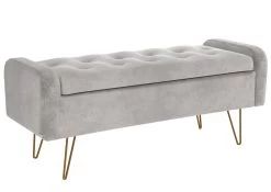 Sabel Grey Storage Ottoman