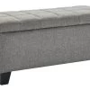 Melo Grey Storage Ottoman