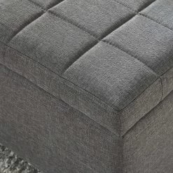 Melo Grey Storage Ottoman -Chic Furniture Shop 402 777GY 2