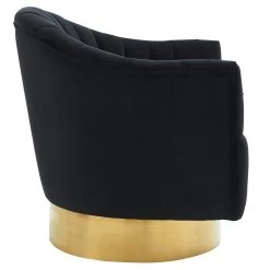 Cortina Swivel Accent Chair In Black/Gold 14 Cortina Swivel Accent Chair In Black/Gold -Chic Furniture Shop 403 433BK 1 2