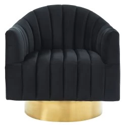 Cortina Swivel Accent Chair In Black/Gold 16 Cortina Swivel Accent Chair In Black/Gold -Chic Furniture Shop 403 433BK 7