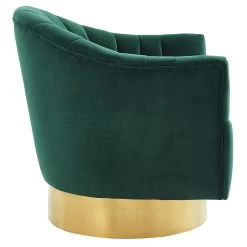 Cortina Swivel Accent Chair In Green/Gold 14 Cortina Swivel Accent Chair In Green/Gold -Chic Furniture Shop 403 433GRN 1 2